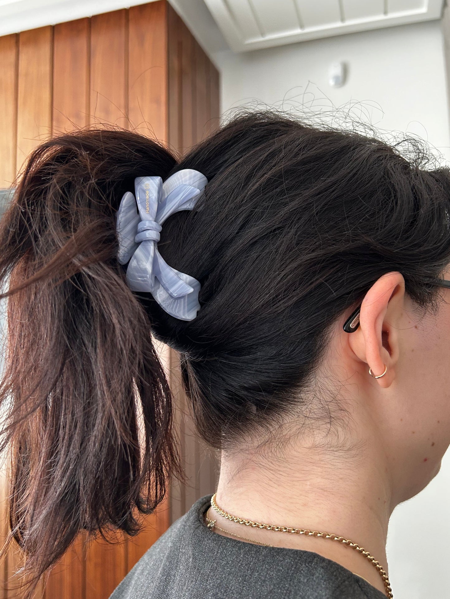 Mavi Kurdele Kemik Asetat Yüksek Kalite Toka