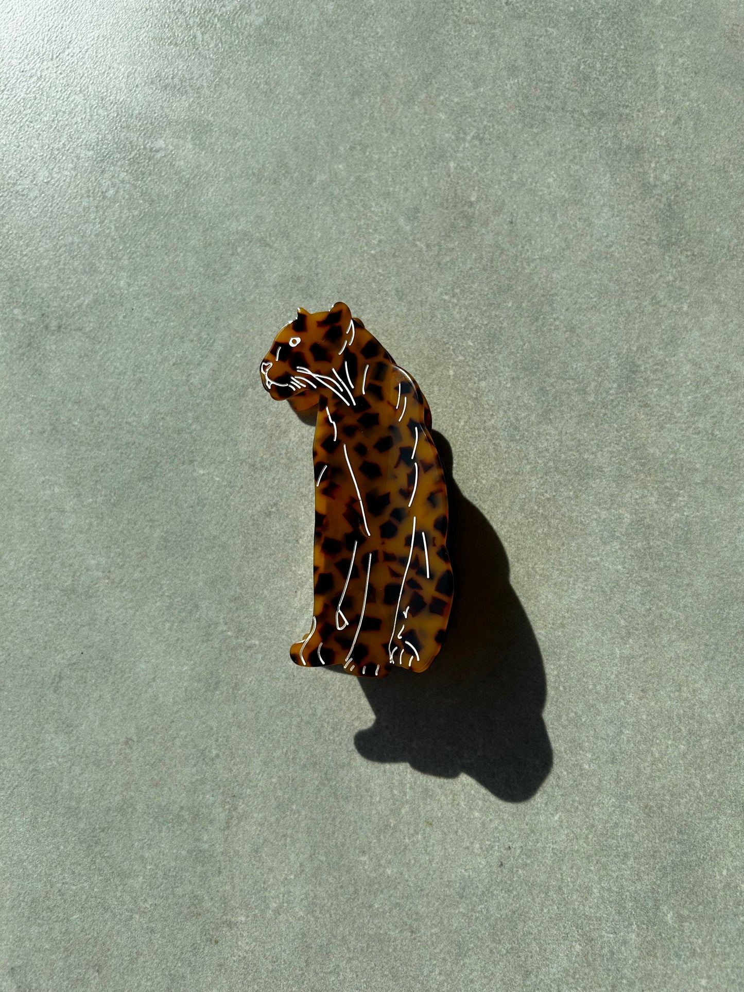 Leopar Desenli Kemik Asetat Yüksek Kalite Toka