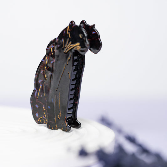 Leopar Desenli Kemik Asetat Yüksek Kalite Toka