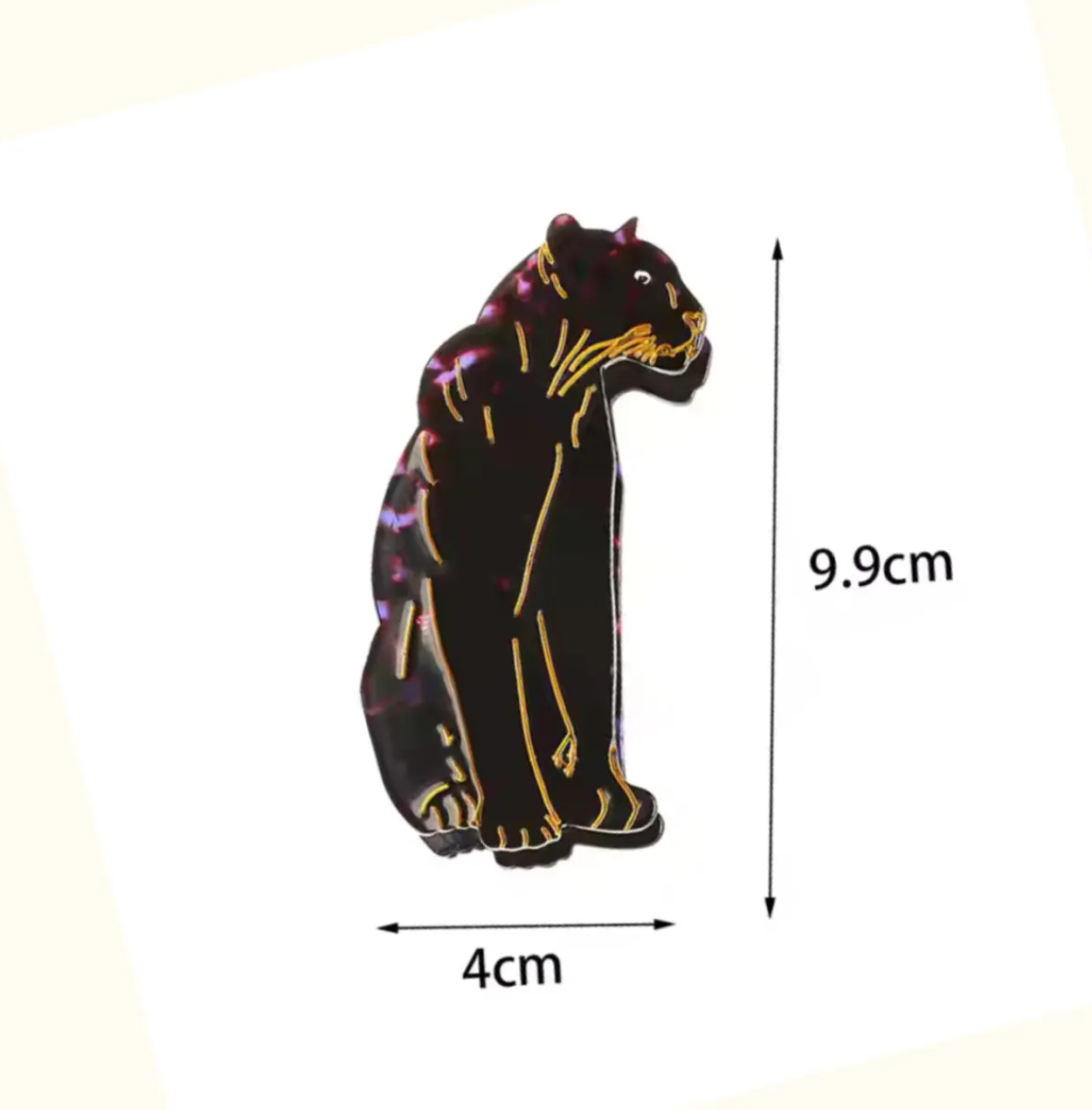 Leopar Desenli Kemik Asetat Yüksek Kalite Toka