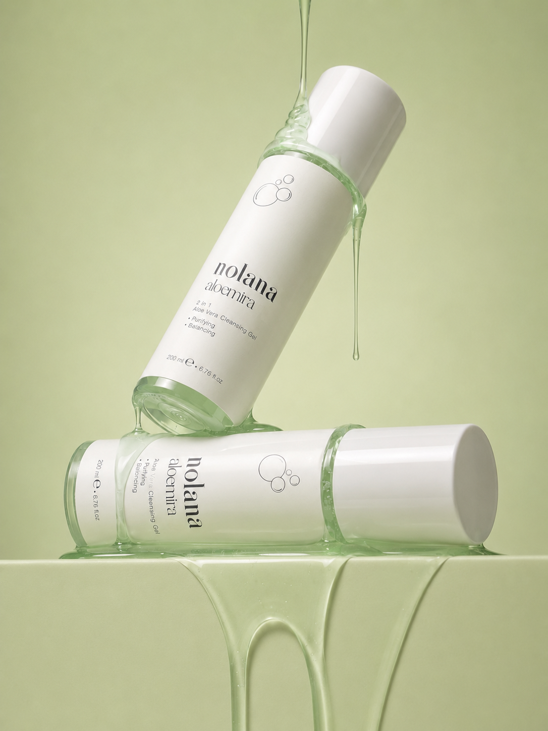 Aloemira Aloe Vera Yüz Temizleme Jeli - 2'si 1 Arada Makyaj Temizleyici