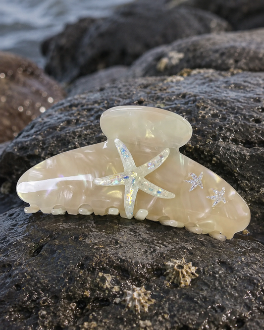 Starfish - Deniz Yıldızı Figürlü Mandal Asetat Saç Tokası