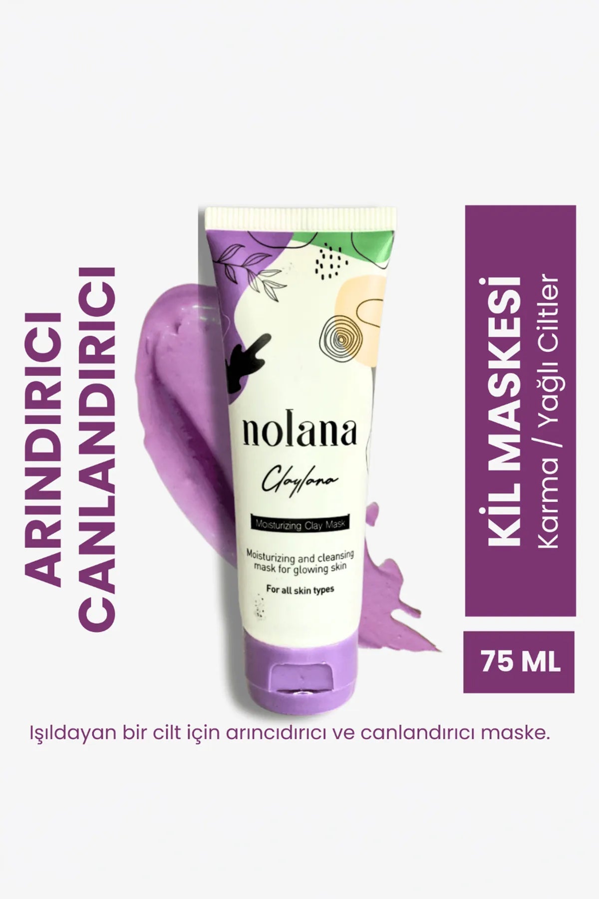 Lilaclay Arındırıcı Kil Maskesi - Gözenek Sıkılaştırıcı Yüz Maskesi