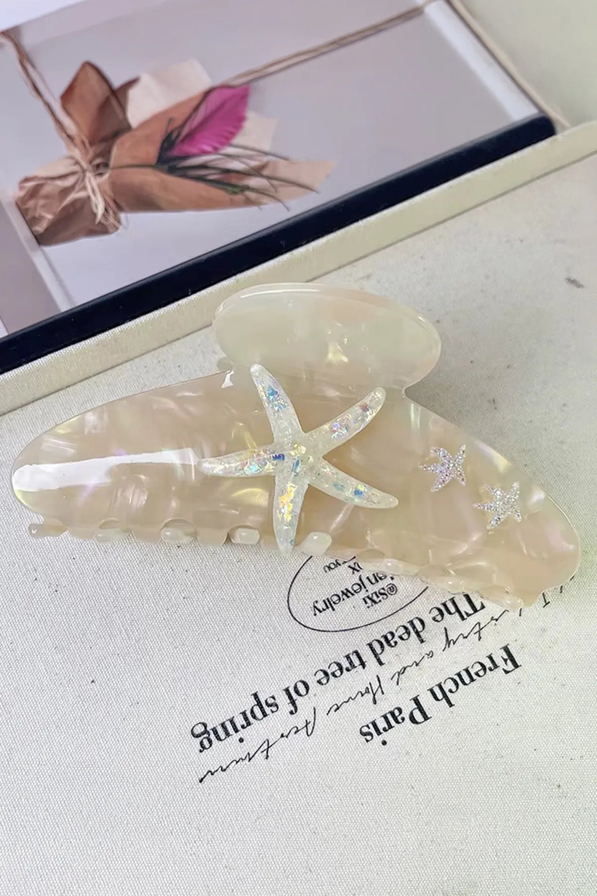 Starfish - Deniz Yıldızı Figürlü Mandal Asetat Saç Tokası