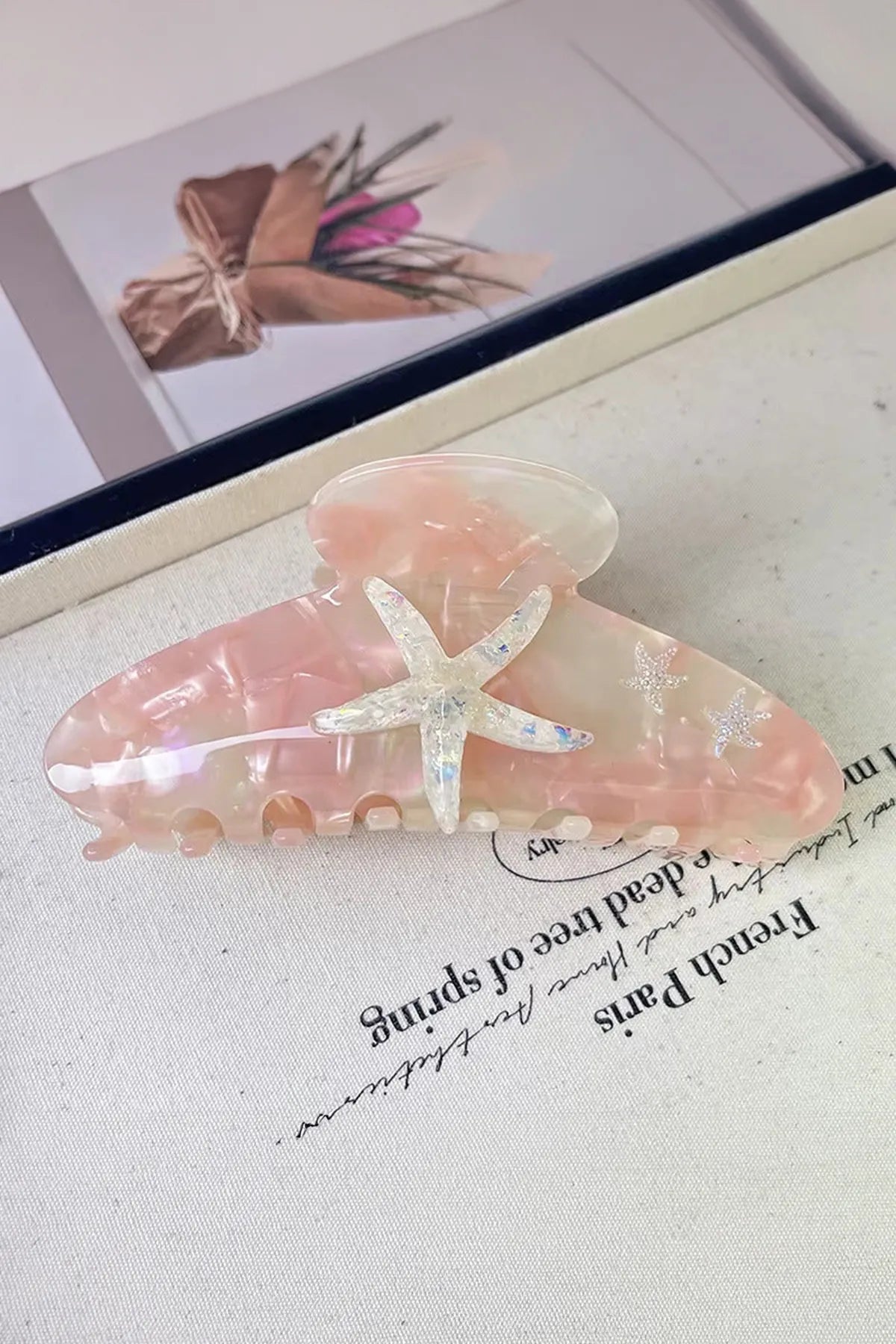 Starfish - Deniz Yıldızı Figürlü Mandal Asetat Saç Tokası