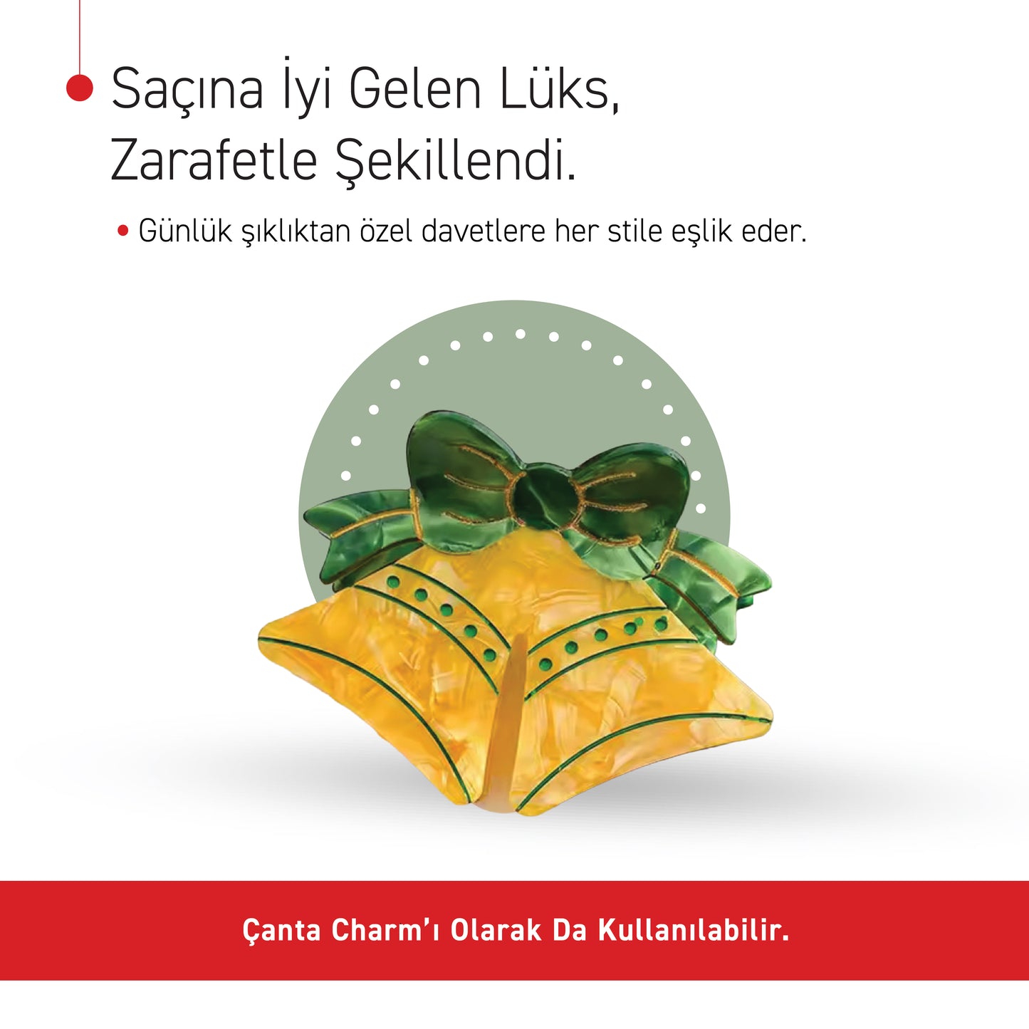 Yılbaşı | Asetat Saç Tokaları🎄