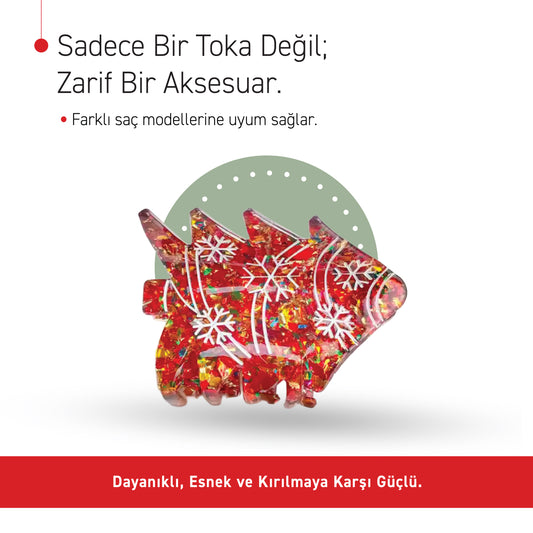 Yılbaşı | Asetat Saç Tokaları🎄