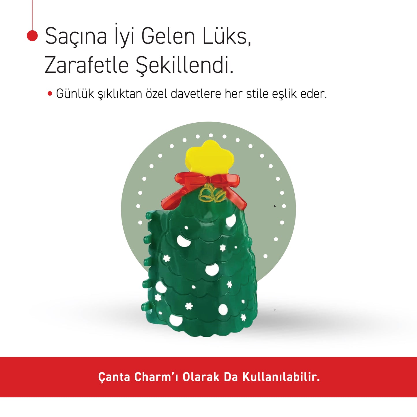 Yılbaşı | Asetat Saç Tokaları🎄