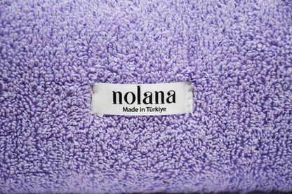 Purple Cotton Towel Fabric Washable Makeup Bag